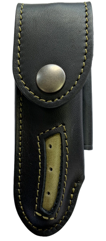 Leather Scabbard for Pocket Knives - Black