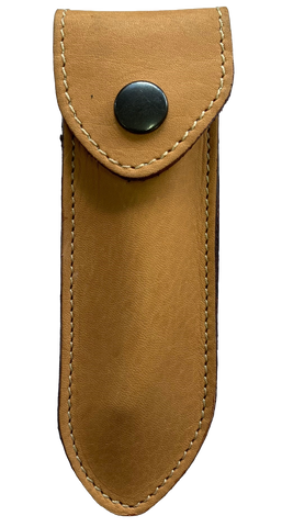 Leather Scabbard for Pocket Knives - Tan